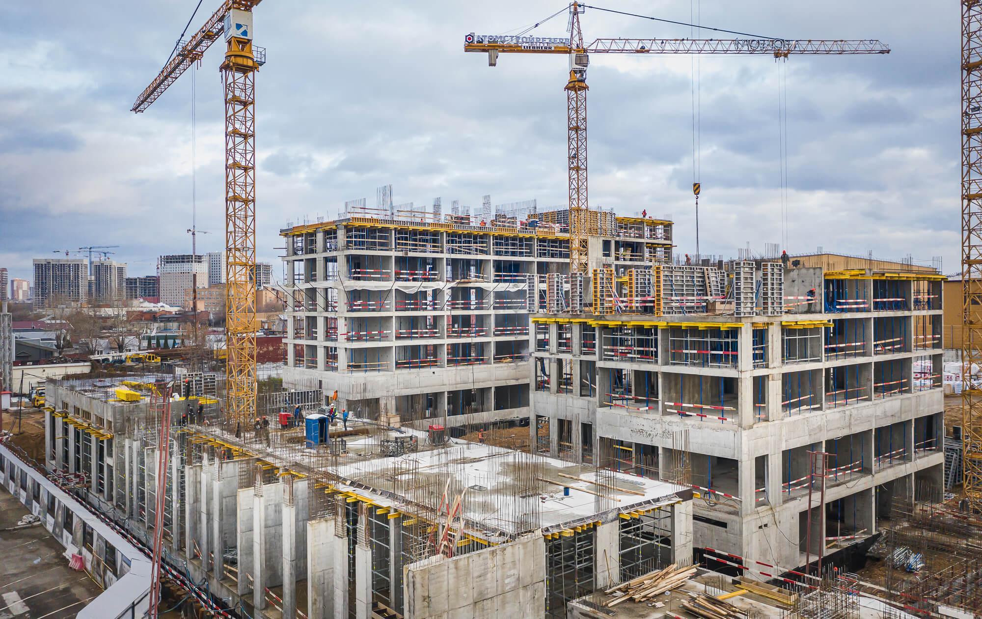 Инновационный МФК N’ICE LOFT возводится ускоренными темпами